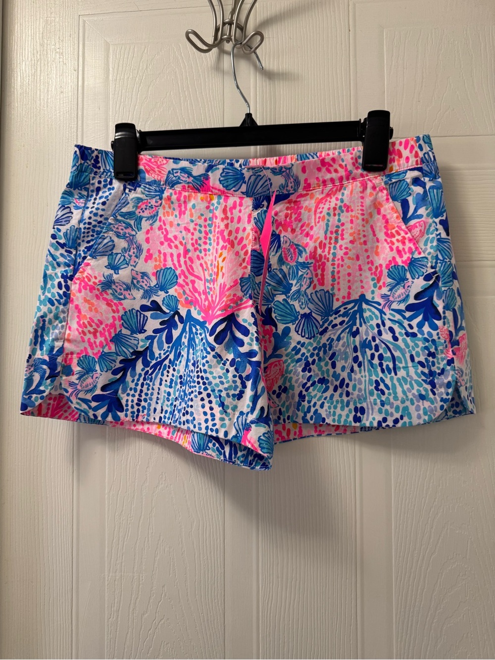 Lilly Pulitzer Pink & Blue Coral Print Athletic Shorts